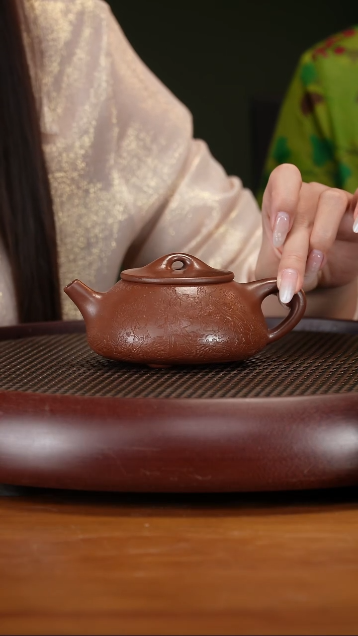 茶壶紫砂70CH石瓢 紫檀泥230cc