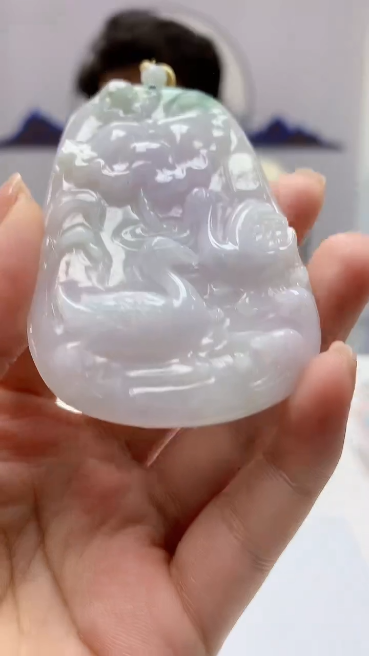 【闪购商品】定制翡翠未镶嵌1502ms-毛货挂件169