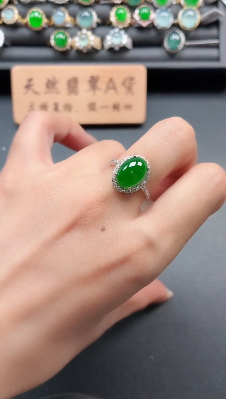 银S925镶嵌戒指翡翠1111
