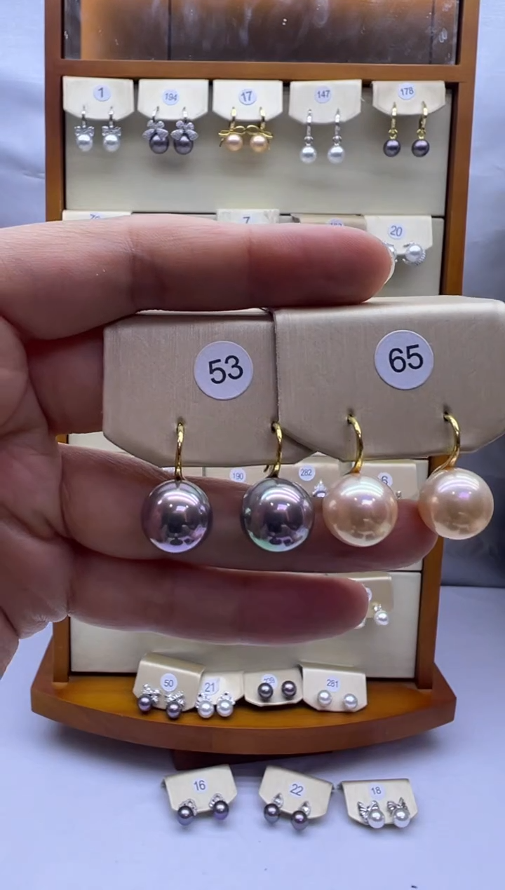 未镶嵌耳饰淡水珍珠53+65