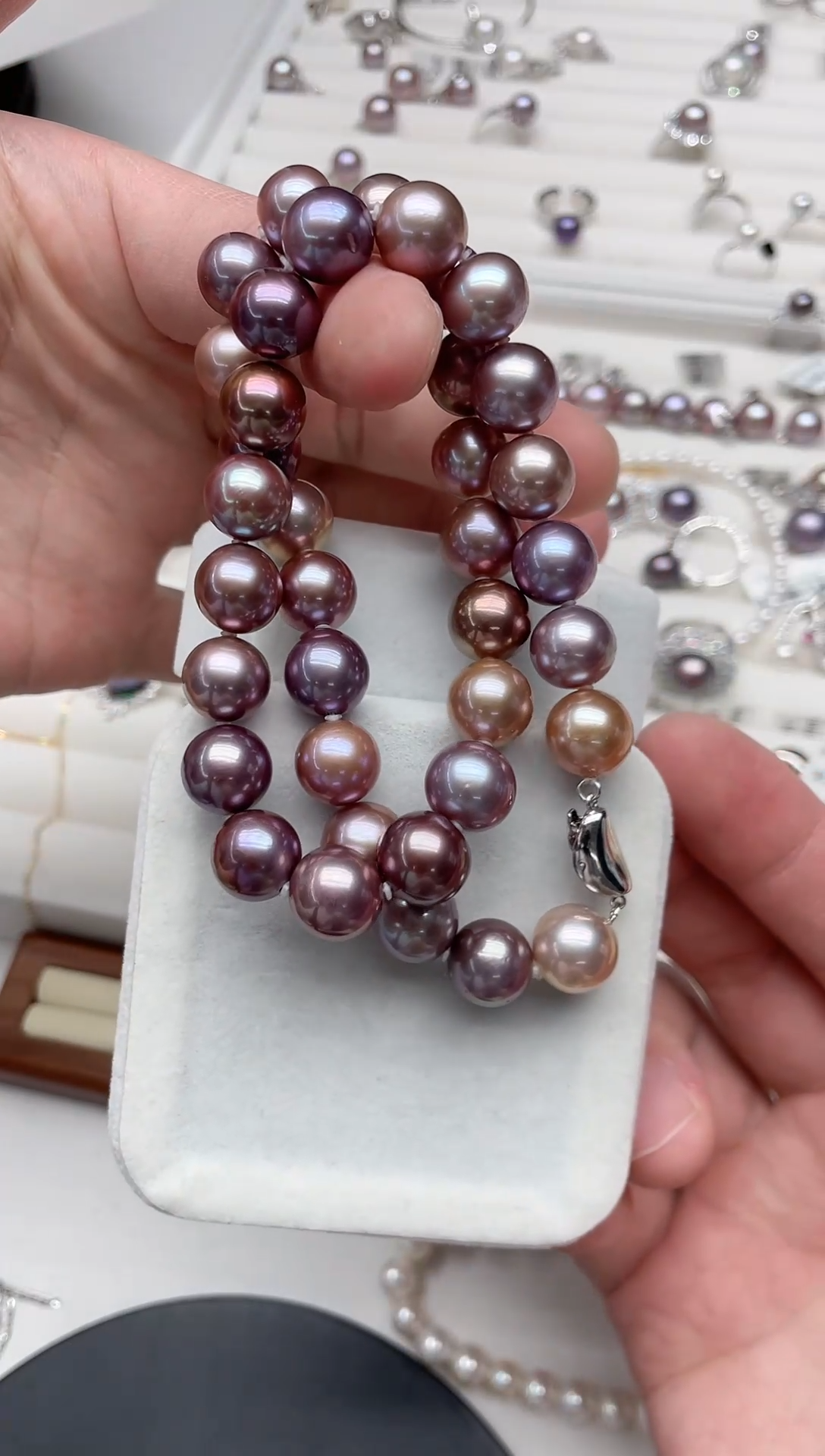 【闪购商品】淡水珍珠项链银S925镶嵌项链