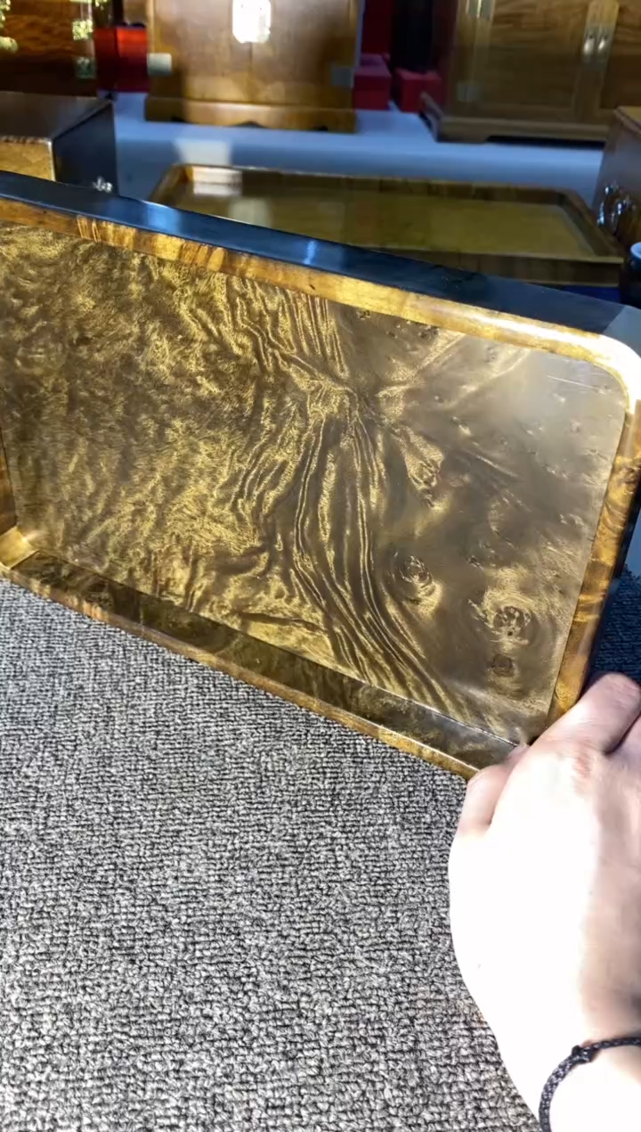 【闪购商品】金丝楠木艺阴沉文承盘F10