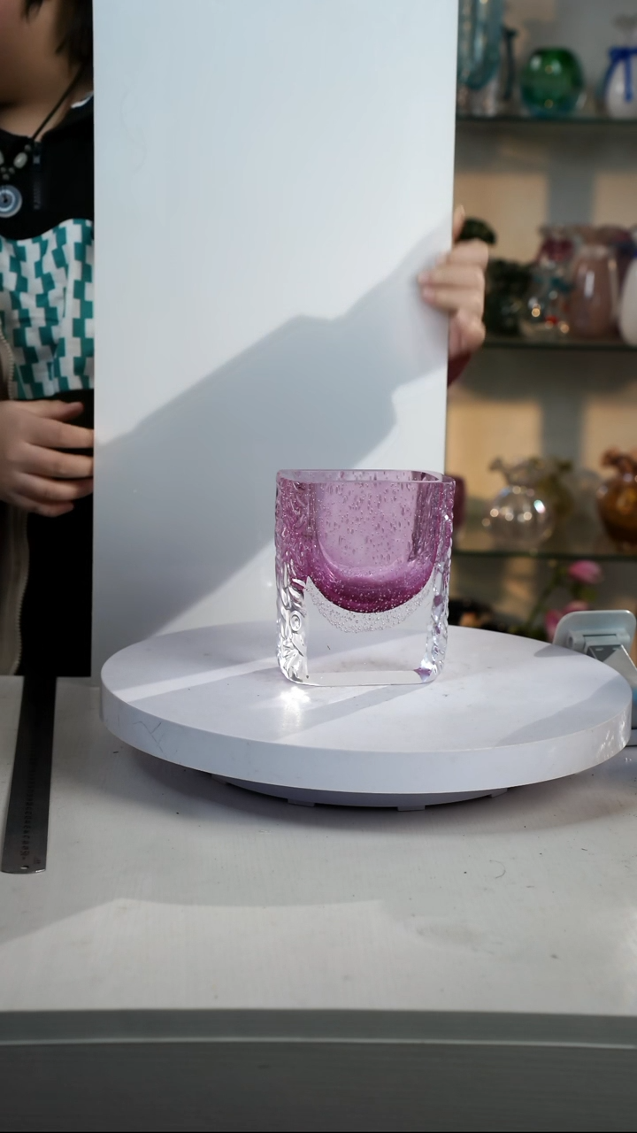 【闪购商品】琉璃【弘扬】高16轻奢琉璃花器正常手工痕迹