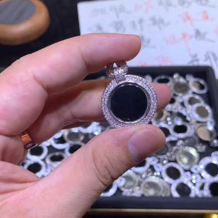 【逍遥】天然A货翡翠圆牌吊坠*XY/111/多样性发/1件