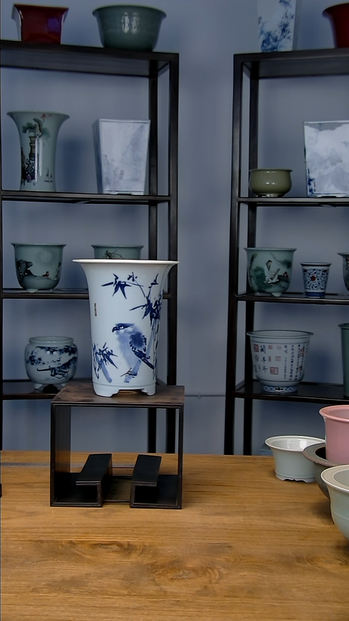 景德镇陶瓷手工花盆