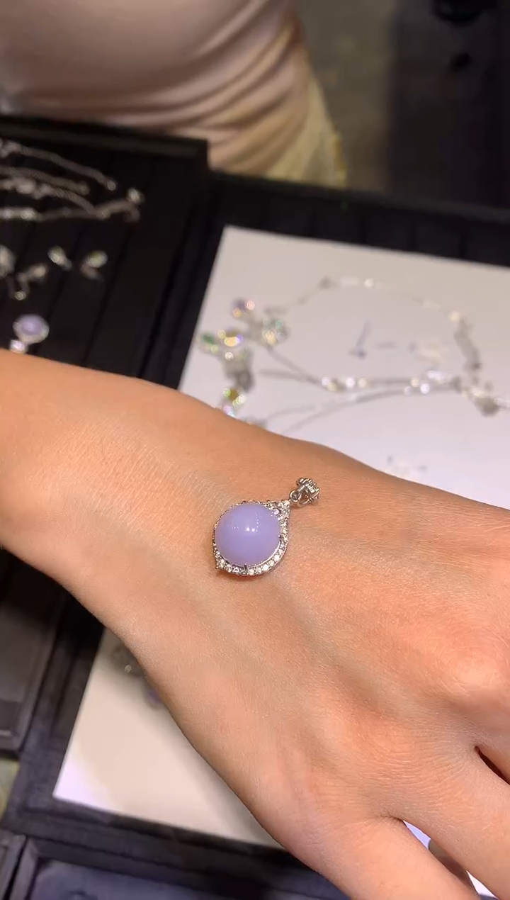 【闪购商品】翡翠吊坠(不含链)银S925镶嵌吊坠