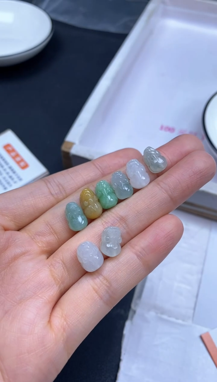 颈饰未镶嵌翡翠纵****1雪欣散珠定制diy