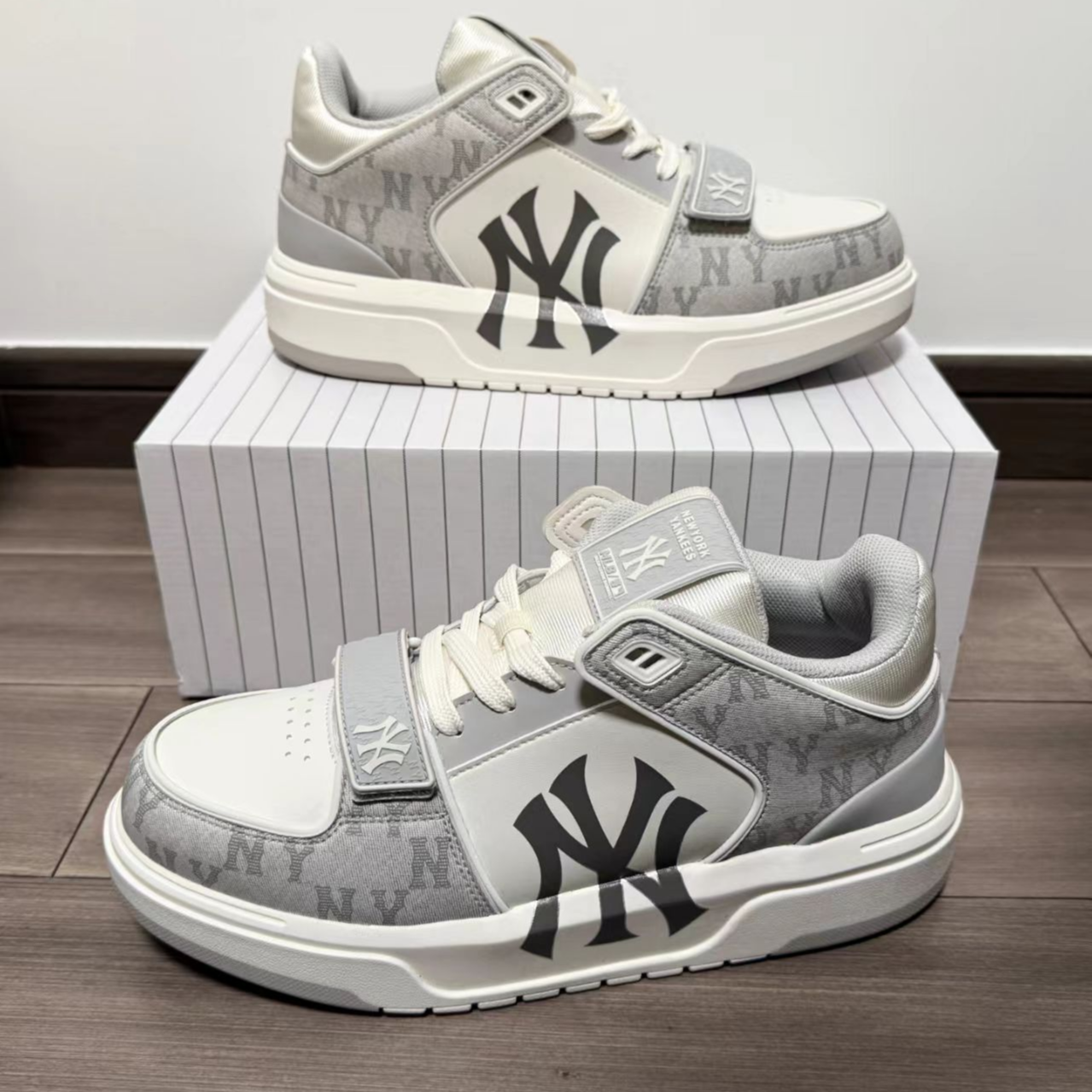 潮奢老花休闲鞋学长鞋中帮板鞋灰色面包鞋潮鞋时尚减震运动鞋616