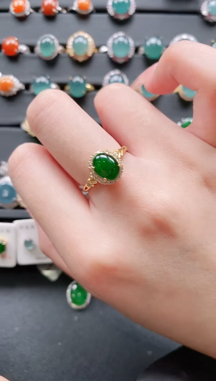 【闪购商品】翡翠戒指银S925镶嵌11111111