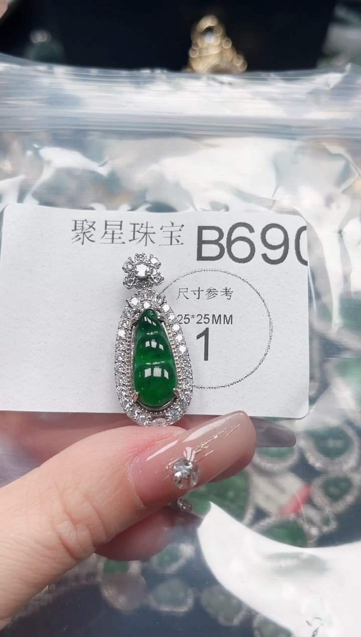 【闪购商品】翡翠颈饰未镶嵌赠皮绳690