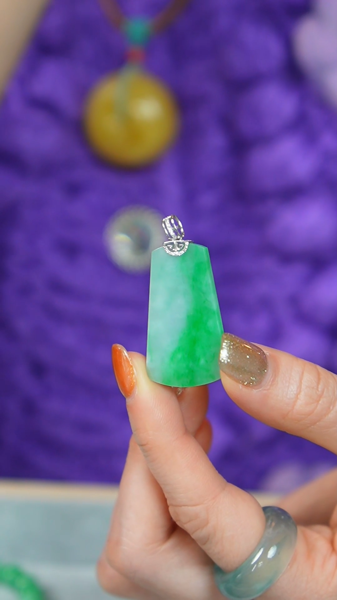 【闪购商品】翡翠挂件18K金镶嵌48号-吊坠/姿/3