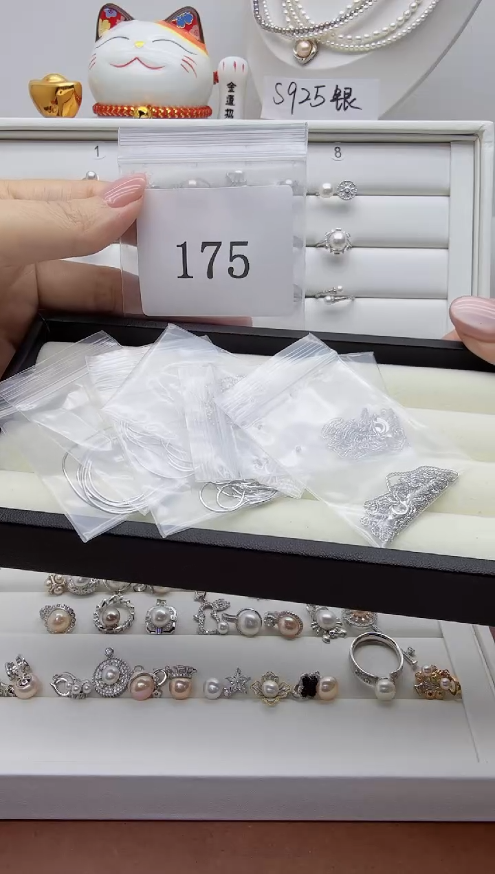 套链银S925镶嵌淡水珍珠燕**好175