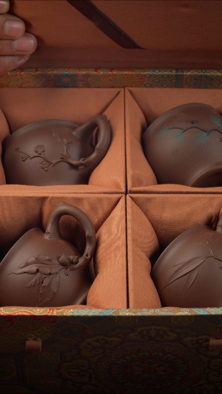 茶壶紫砂13 杯子套组