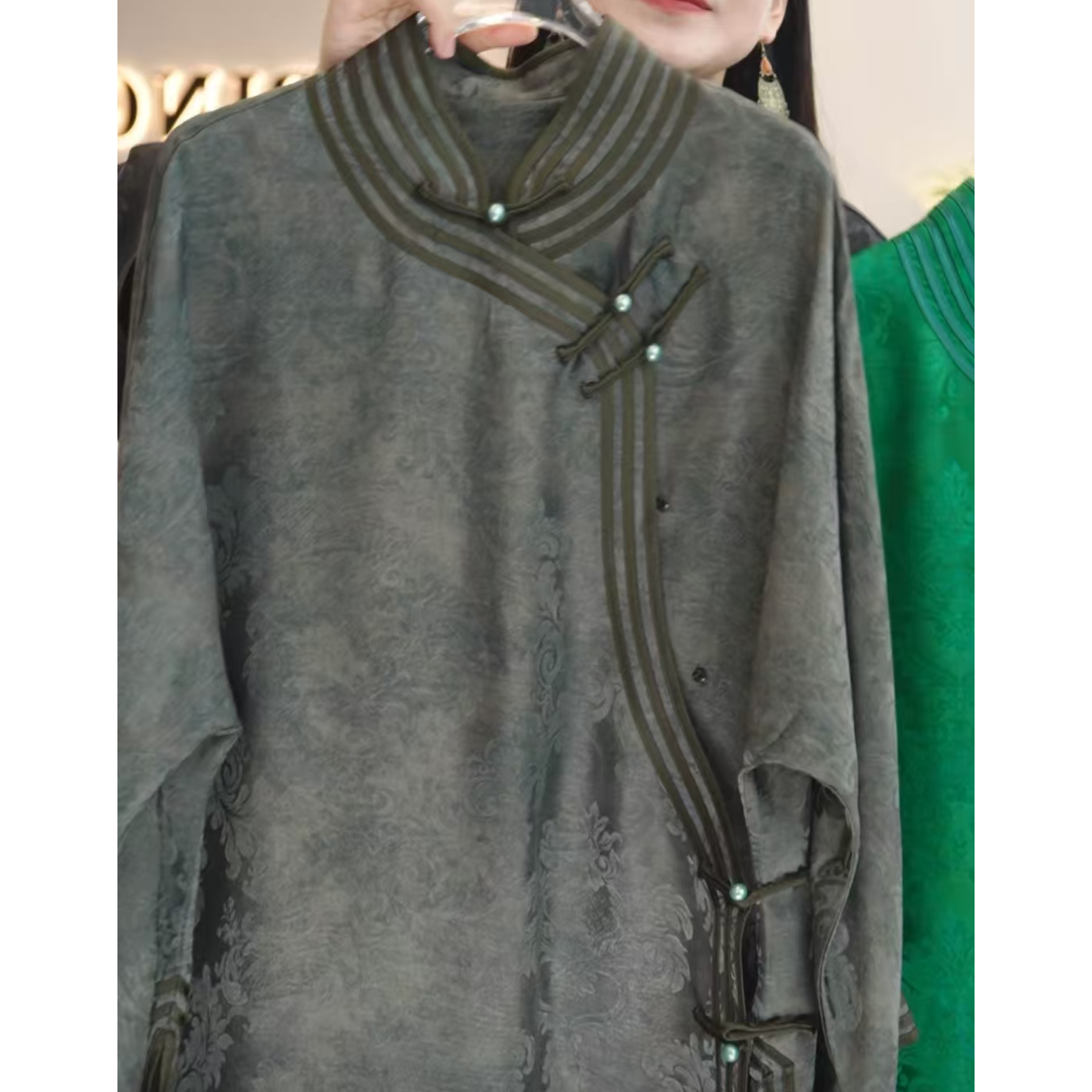 上上签  新中式国风立领斜襟气质盘扣上衣