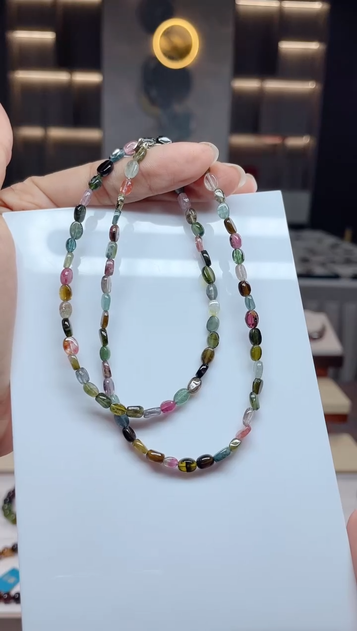 三圈手串未镶嵌碧玺（多样性发一条）Q