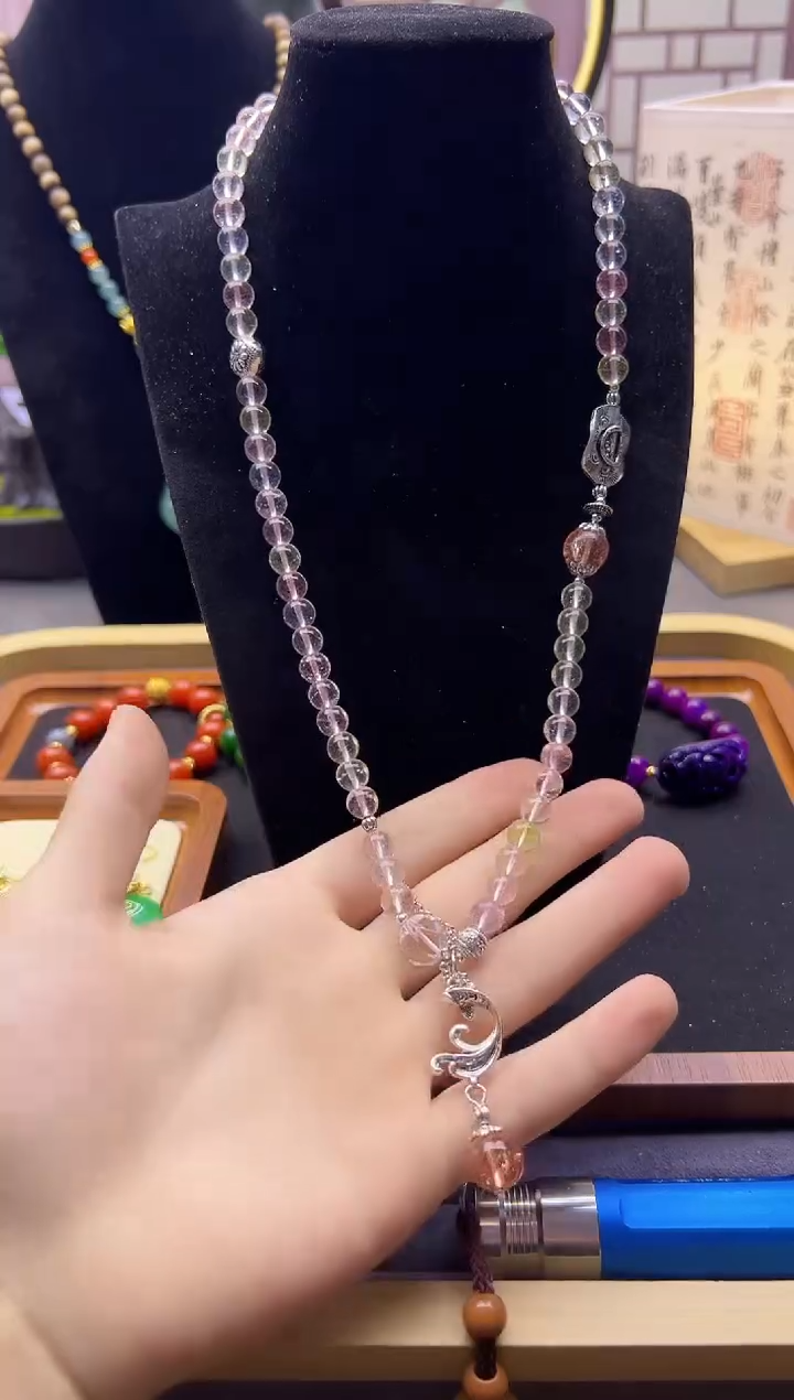 【闪购商品】水晶颈饰银S925镶嵌S565         