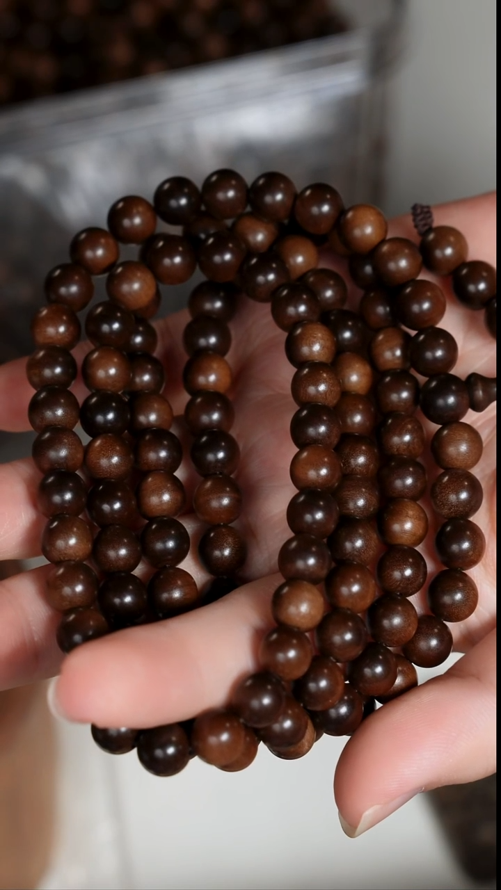 檀香木手串/手链老山檀香树心油0.8*108颗