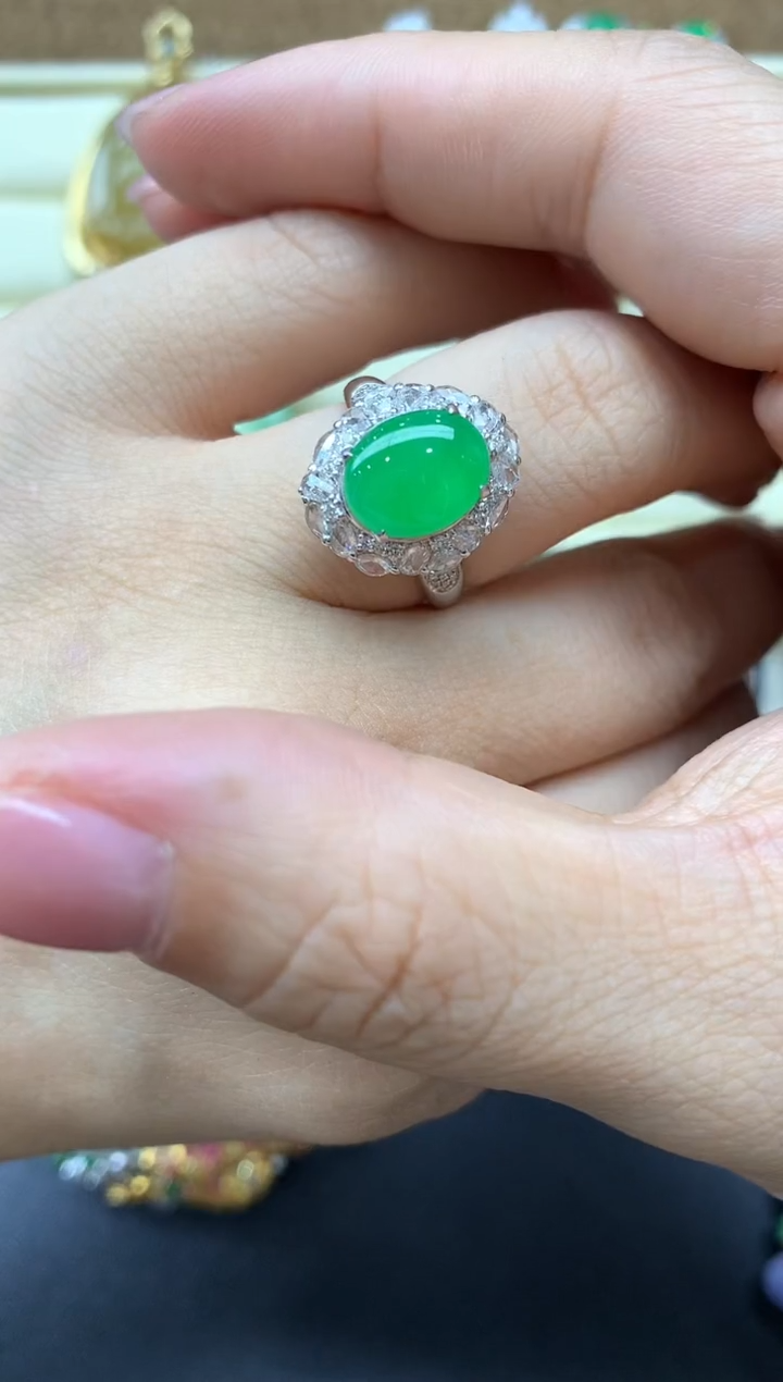 【闪购商品】翡翠戒指18K金镶嵌528-中国好珍宝