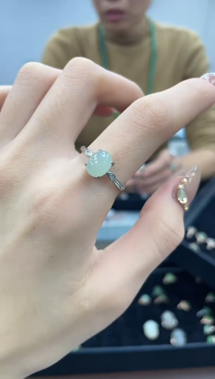 【闪购商品】和田玉戒指银S925镶嵌多样性拍一发一