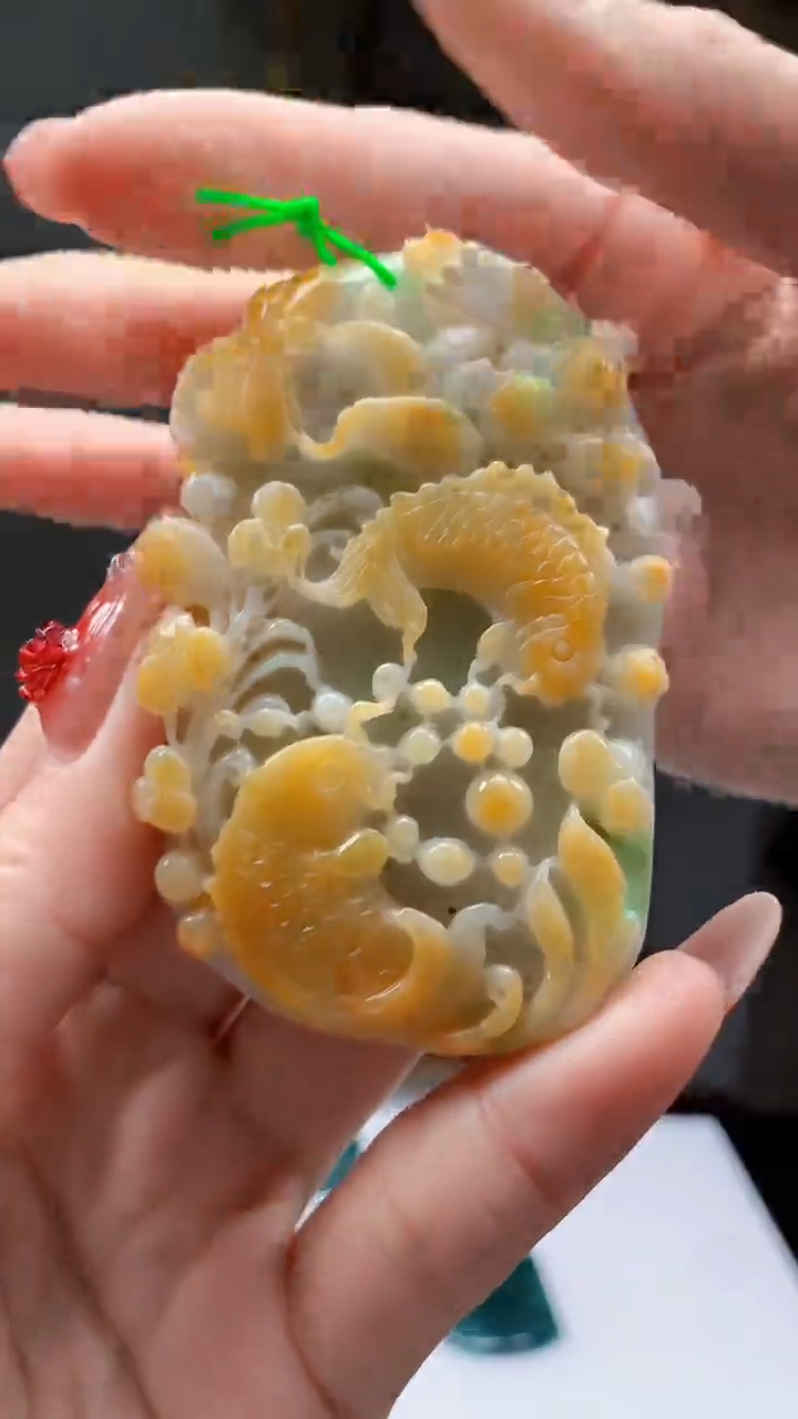 【闪购商品】定制翡翠未镶嵌1049ry-毛货挂件33