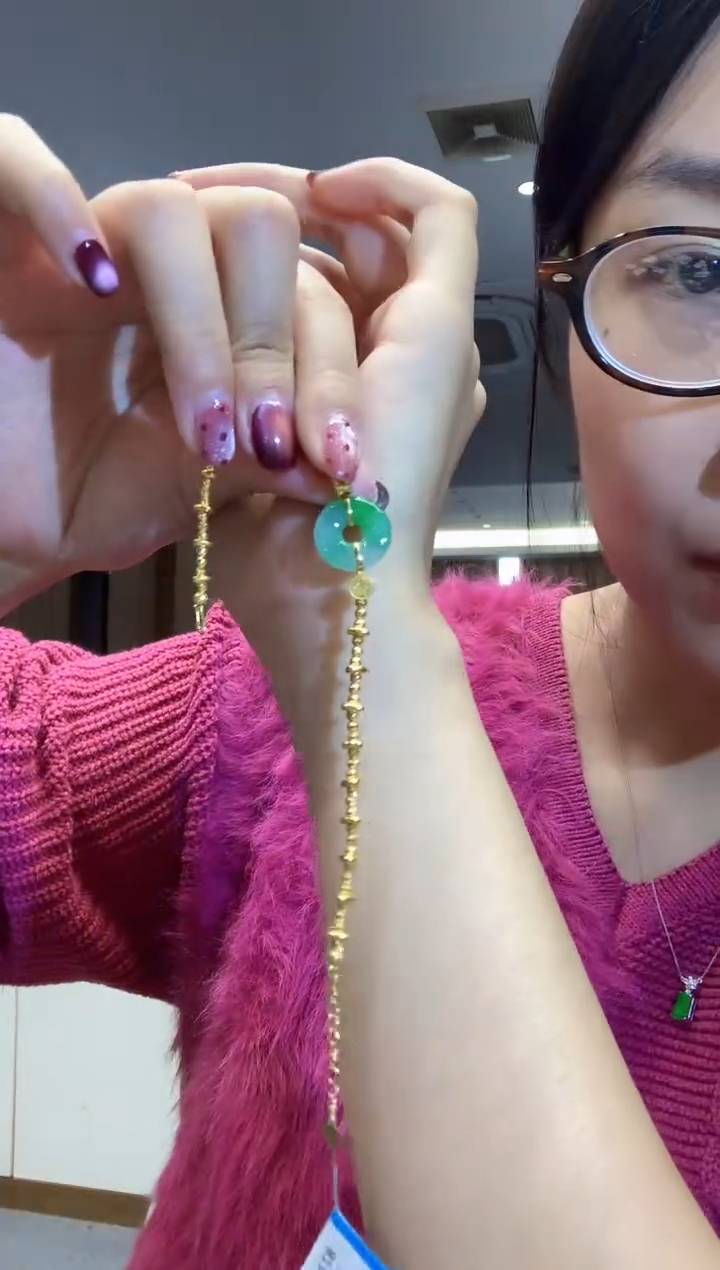 18K金镶嵌手链翡翠多样性发其一