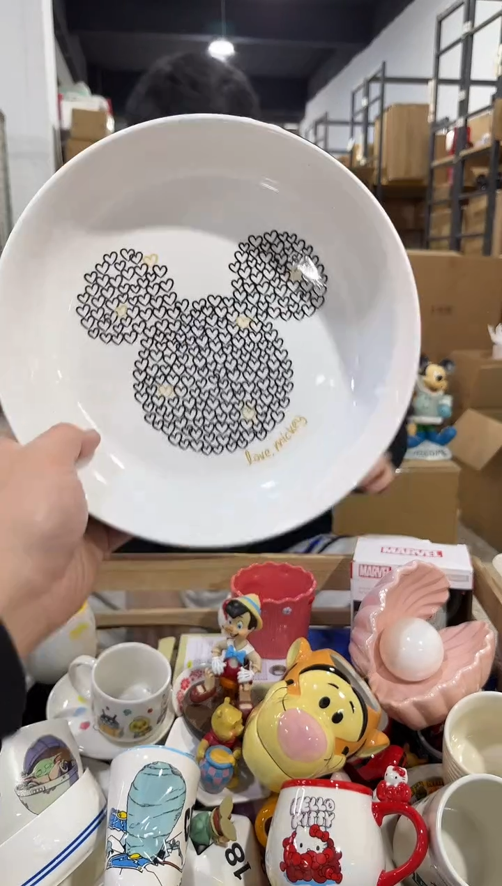 瓷片大号黑色米奇圆盘