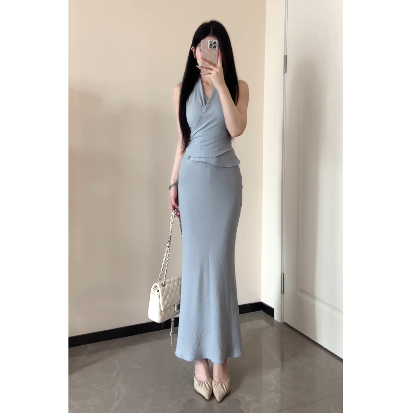 【慢调巴黎】春夏新款小众设计感通勤显瘦时尚套装XY-092