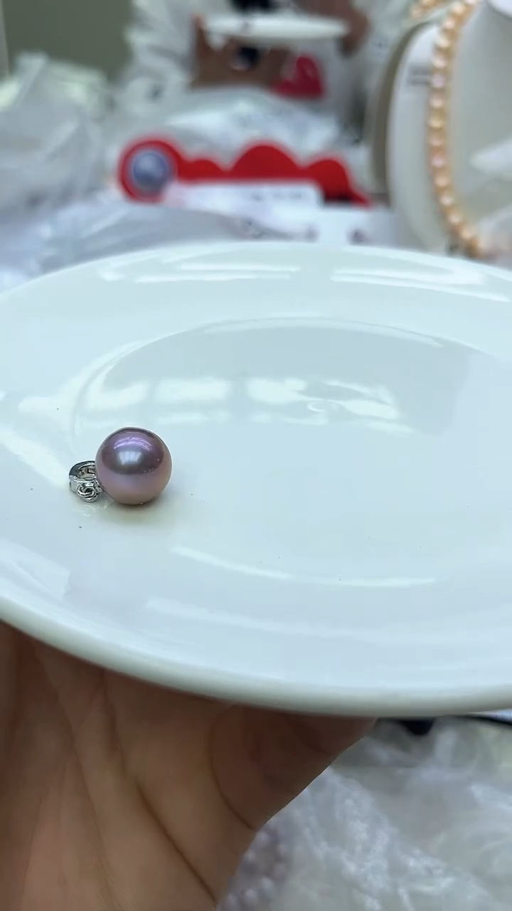 未镶嵌吊坠淡水珍珠紫色系吊坠