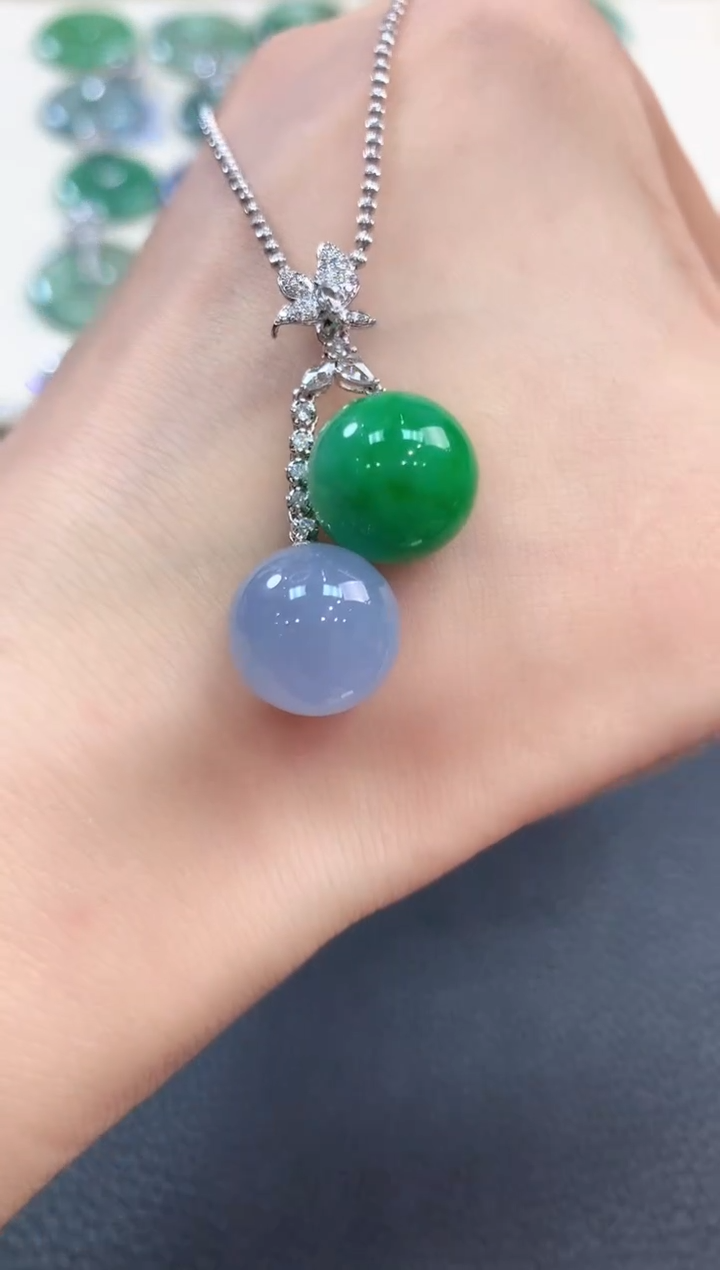 【闪购商品】翡翠吊坠(不含链)18K金镶嵌b58不退换多样性一件发货