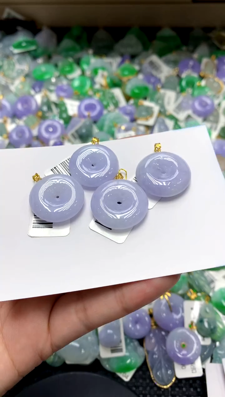 【闪购商品】翡翠颈饰18K金镶嵌111111111（多样性发其一）