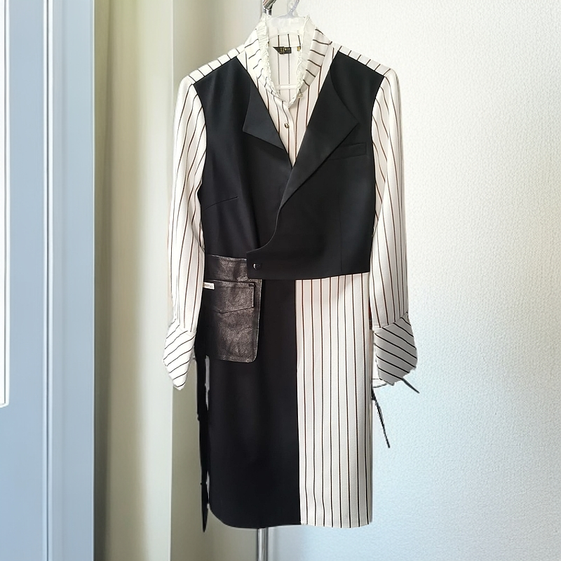 770剪标连衣裙长款米咖色94125