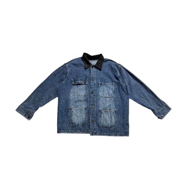 小满服饰-新品撞色工装牛仔外套