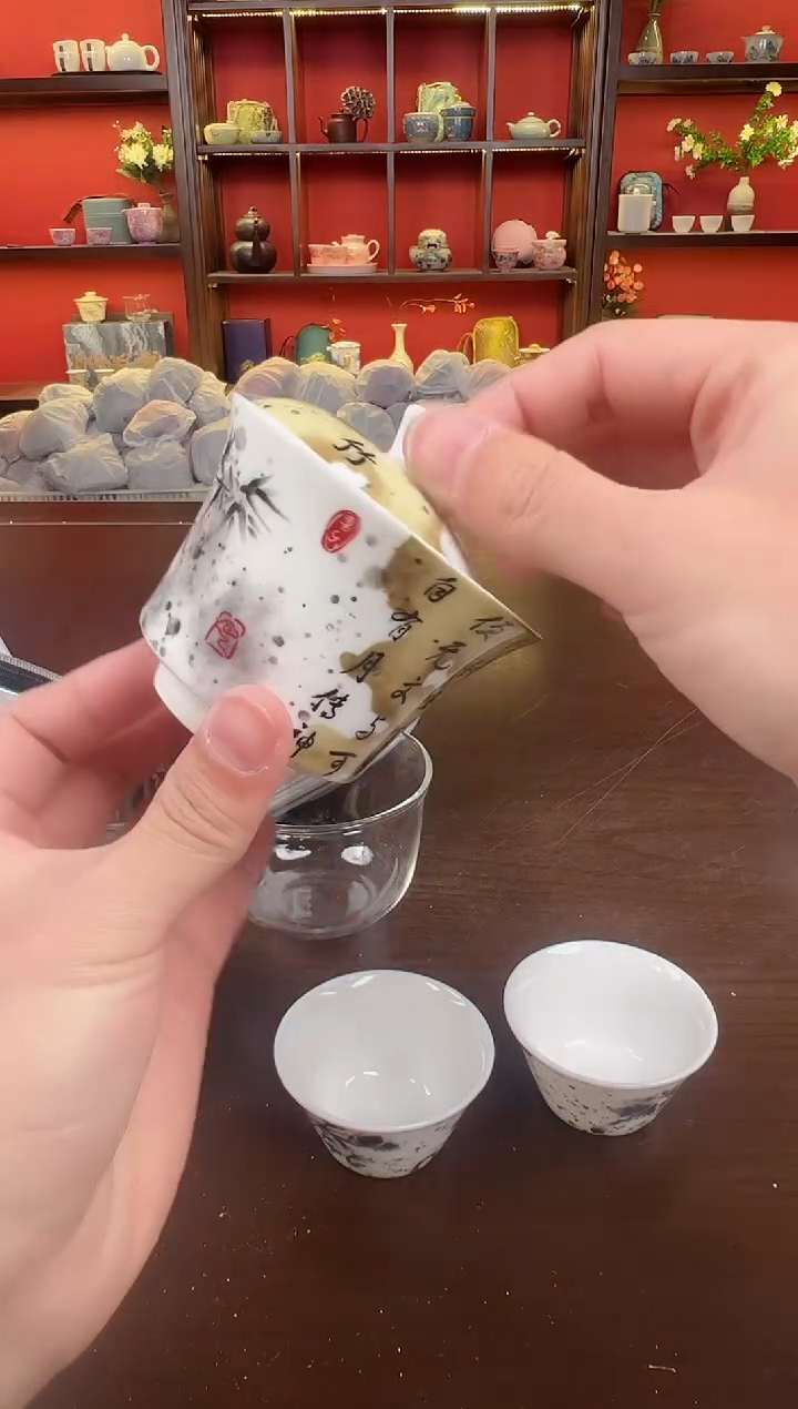 【闪购商品】墨竹盖碗111111111111111