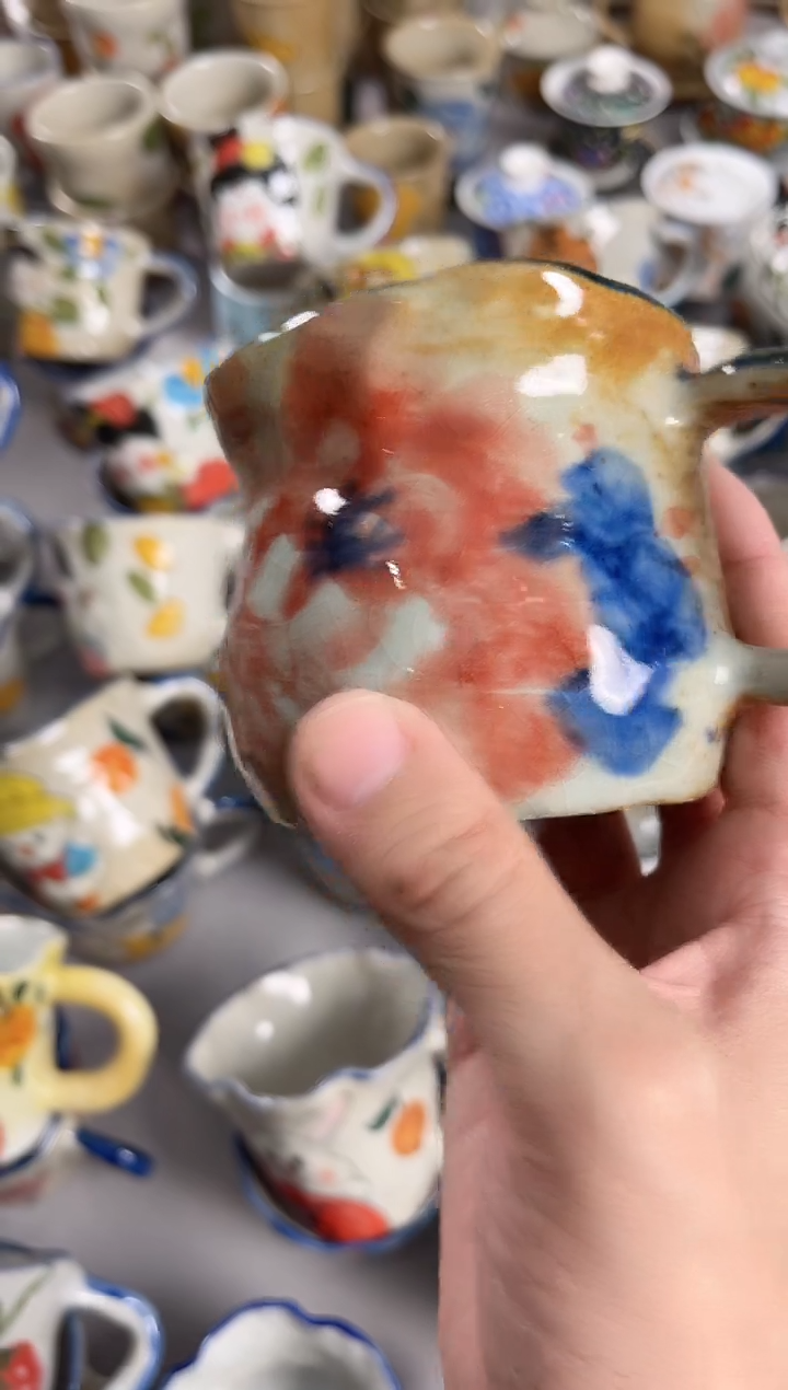 【闪购商品】瓷片手绘高温釉下彩陶瓷