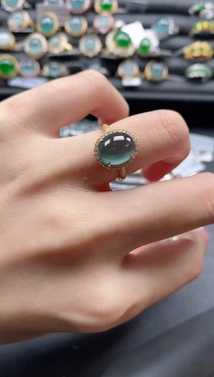 【闪购商品】翡翠戒指银S925镶嵌1111