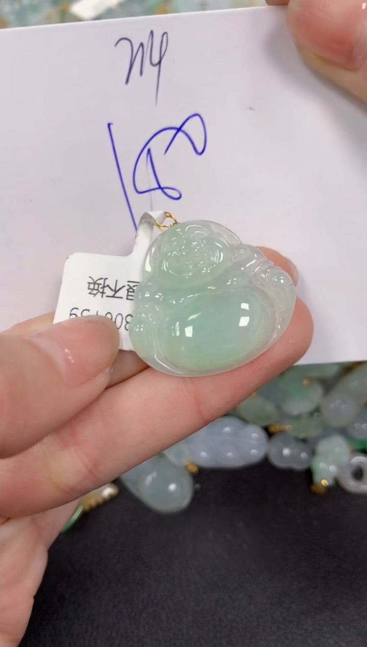 【闪购商品】翡翠颈饰18K金镶嵌 天然翡翠A货