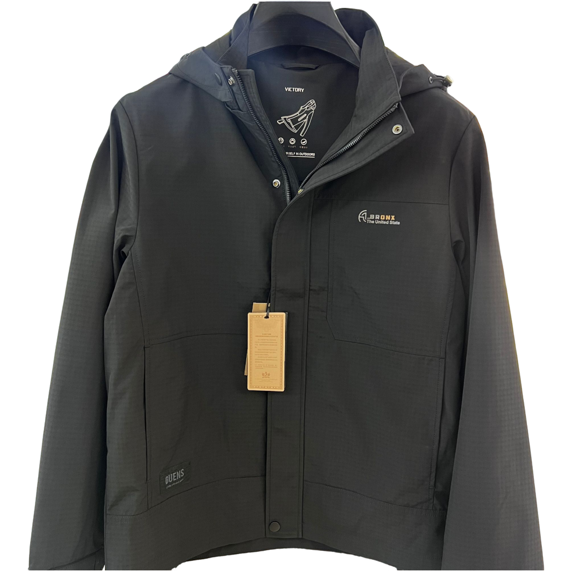 【5207】男款轻奢商务连帽休闲茄克外套