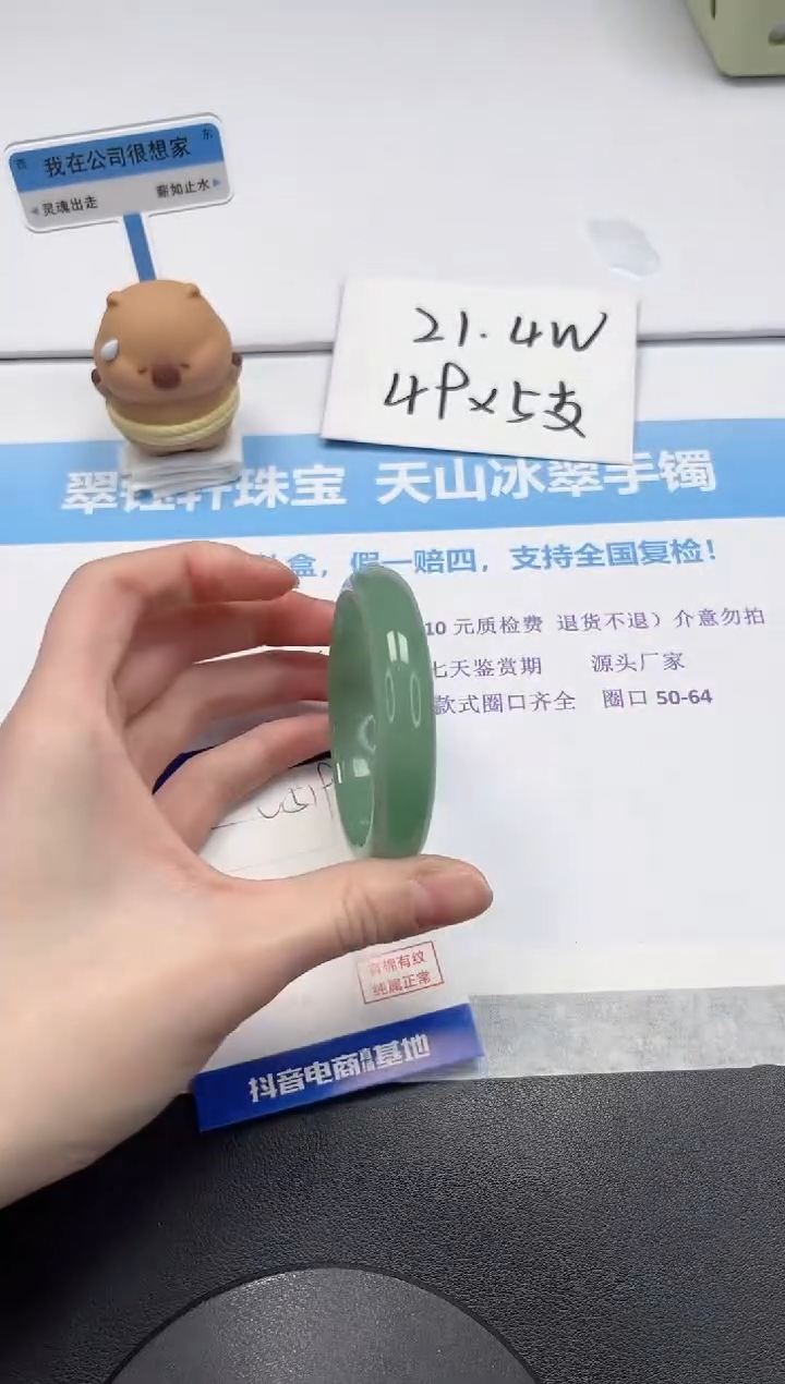 【闪购商品】石英质玉手镯未镶嵌V519-54.5