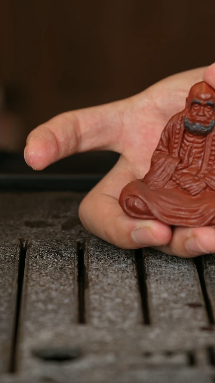 【闪购商品】紫砂茶宠紫砂茶宠朱泥达摩