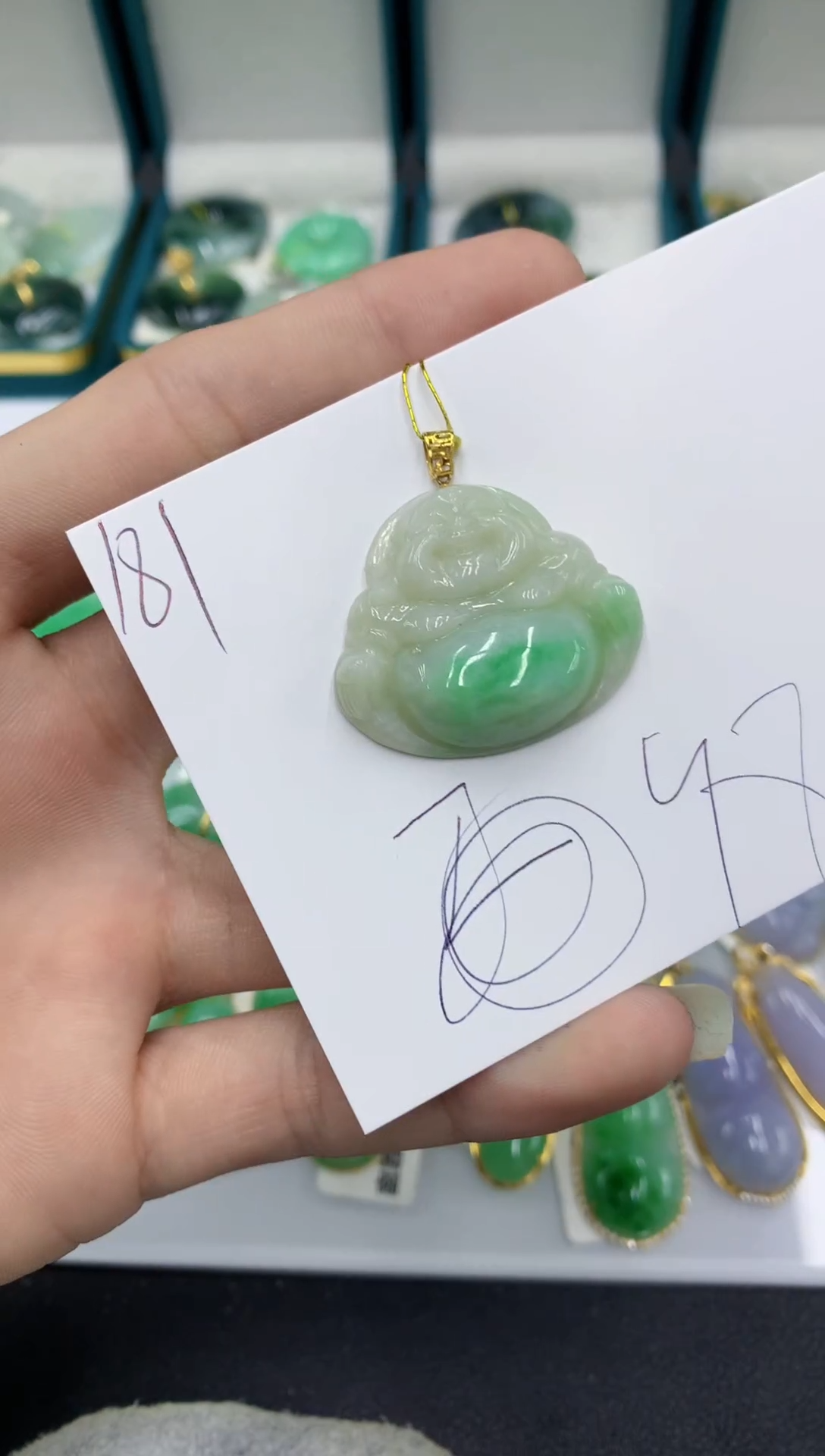 【闪购商品】翡翠颈饰18K金镶嵌翡翠