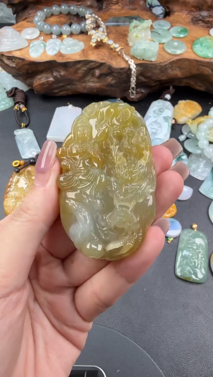 吊坠(不含链)未镶嵌翡翠翡翠饰品-185