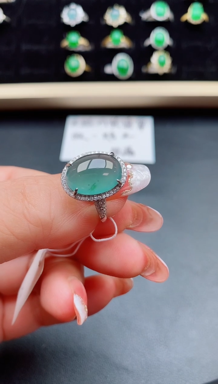 【闪购商品】翡翠戒指银S925镶嵌05800