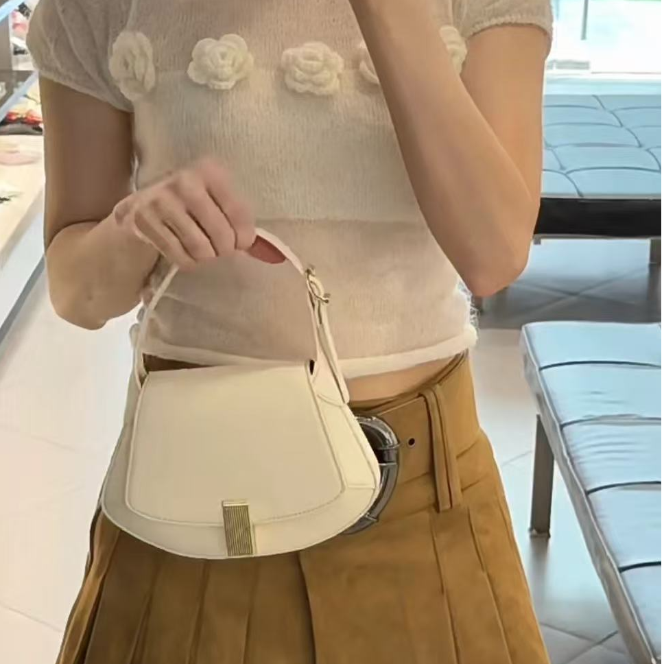  50782233粉白色S女士单肩手提包-