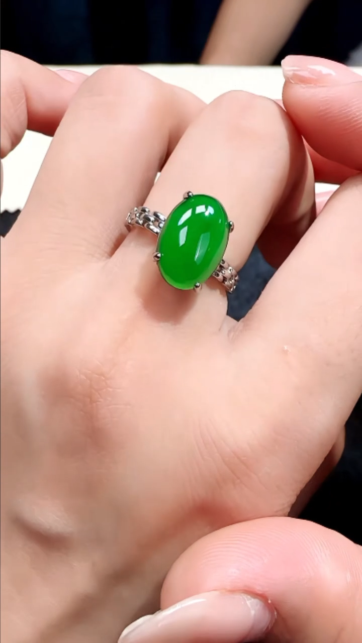 定制翡翠未镶嵌翡翠戒指37
