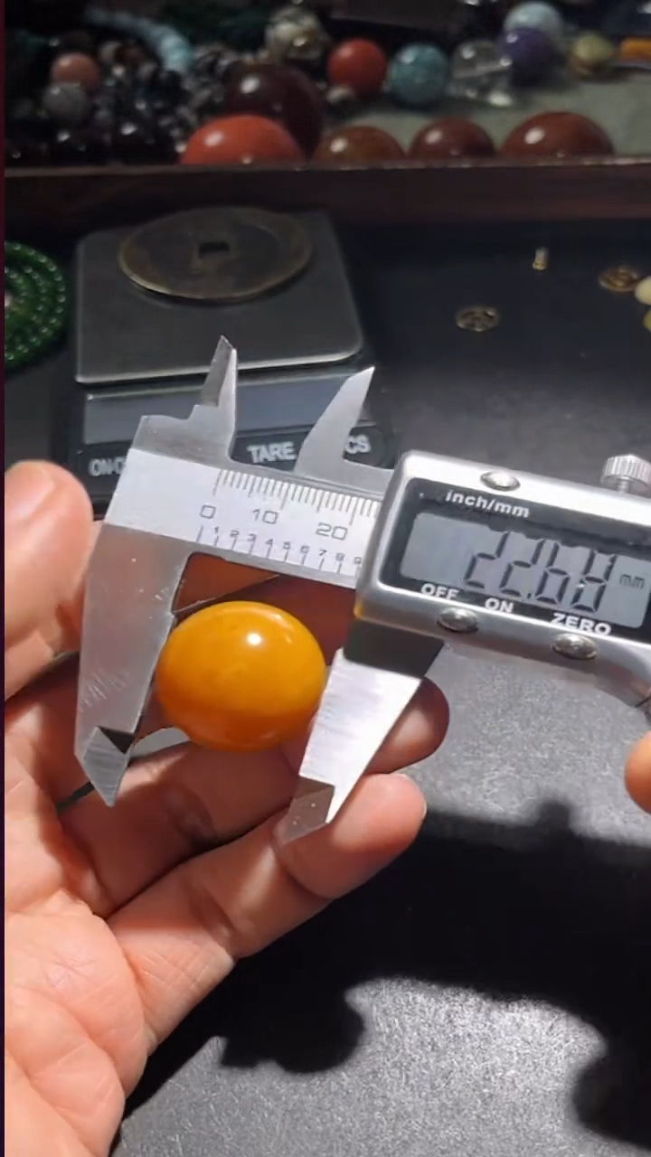 蜜蜡颈饰未镶嵌pz1207-39约22.6mm