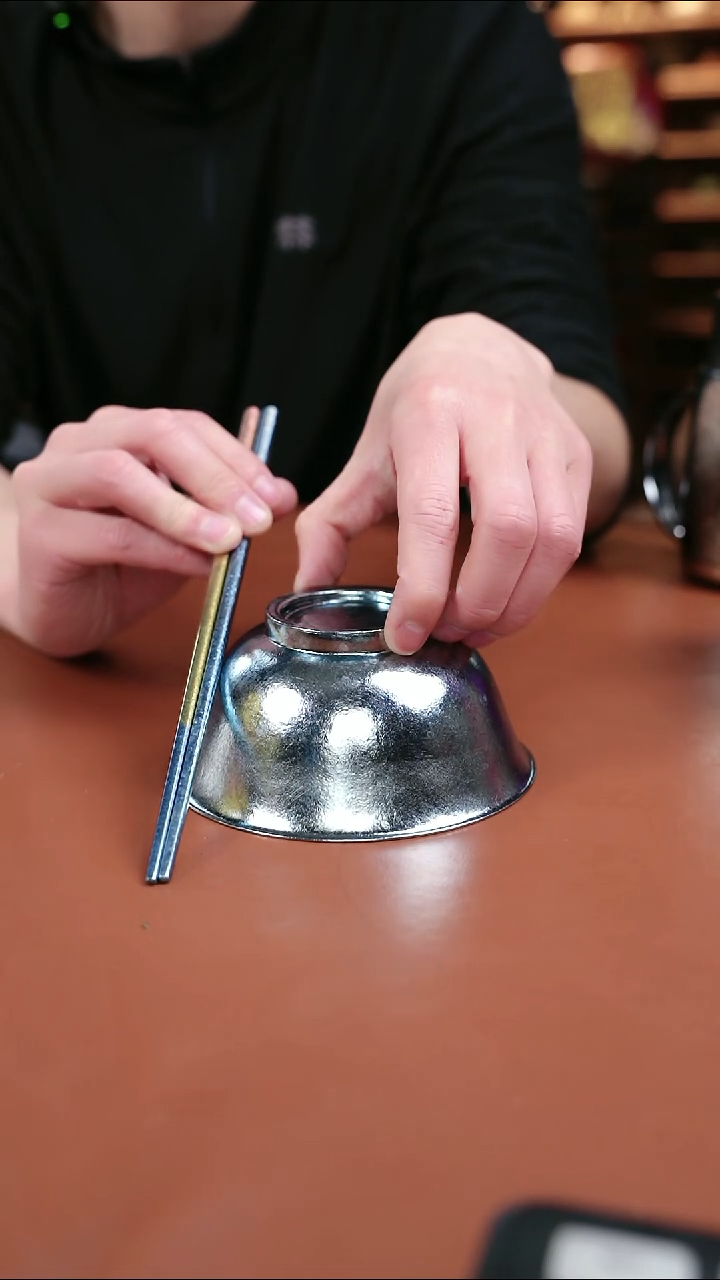 辉哥粉丝福利 纯钛碗+纯钛筷子 蓝色