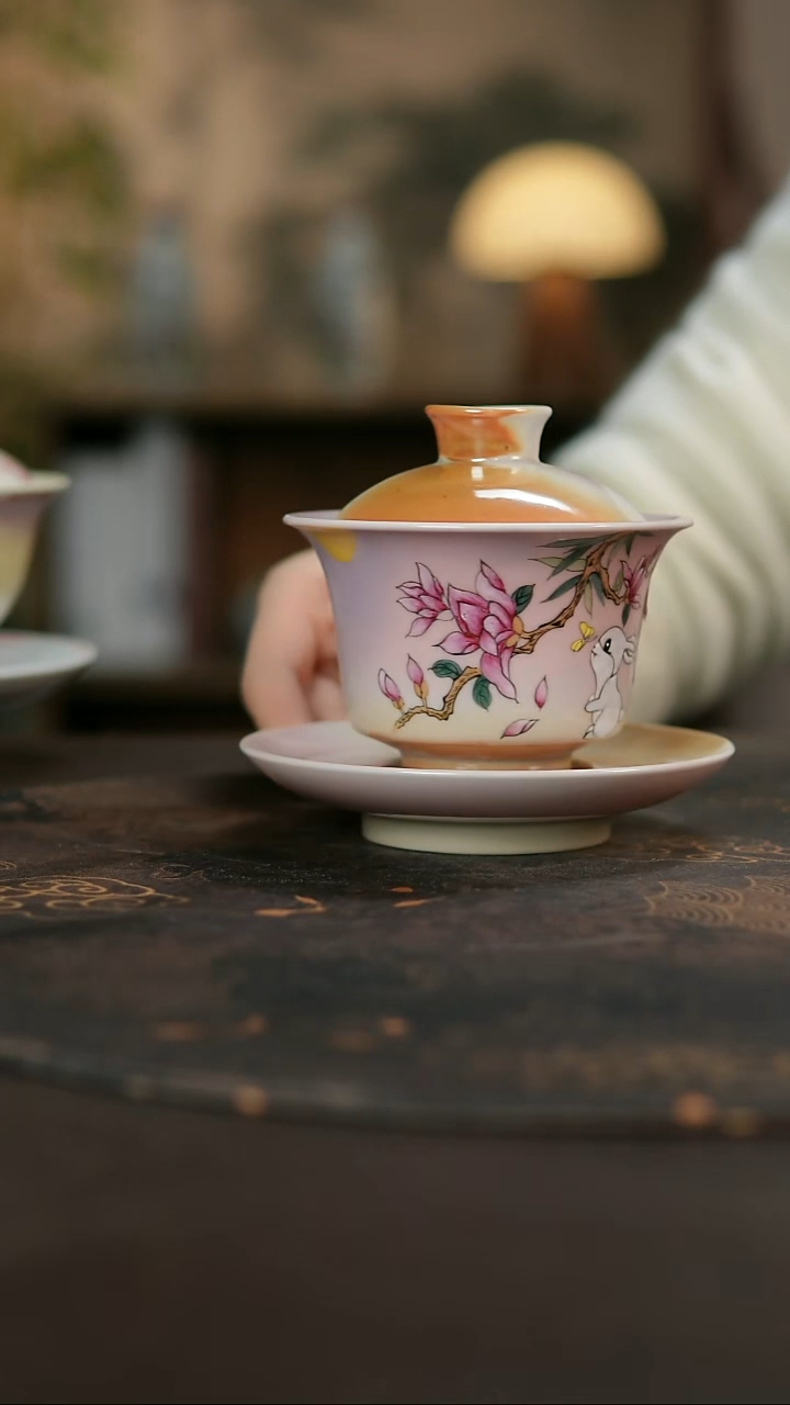 景德镇陶瓷杯碗柴烧多人