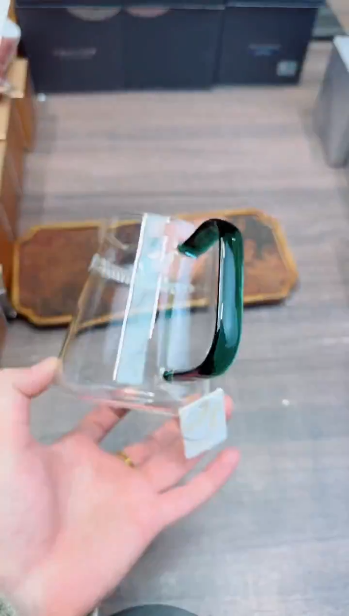 风谜新月茶器墨绿