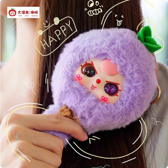 【拆盒】娃三岁给你梳梳头搪胶毛绒潮玩盲盒包挂女生日礼物明星