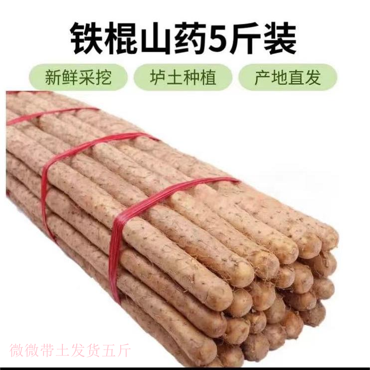 特大果铁棍山药软糯香甜产地直发生鲜蔬菜宝宝辅食带箱五斤60-70